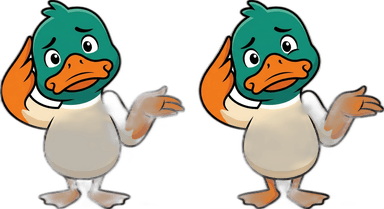 Confused ducks shrugging
