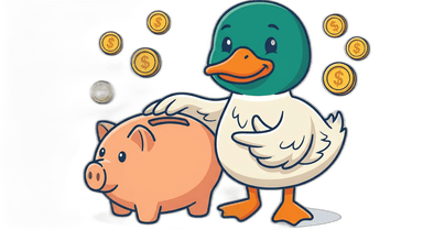 DirectoryDuck with piggy bank